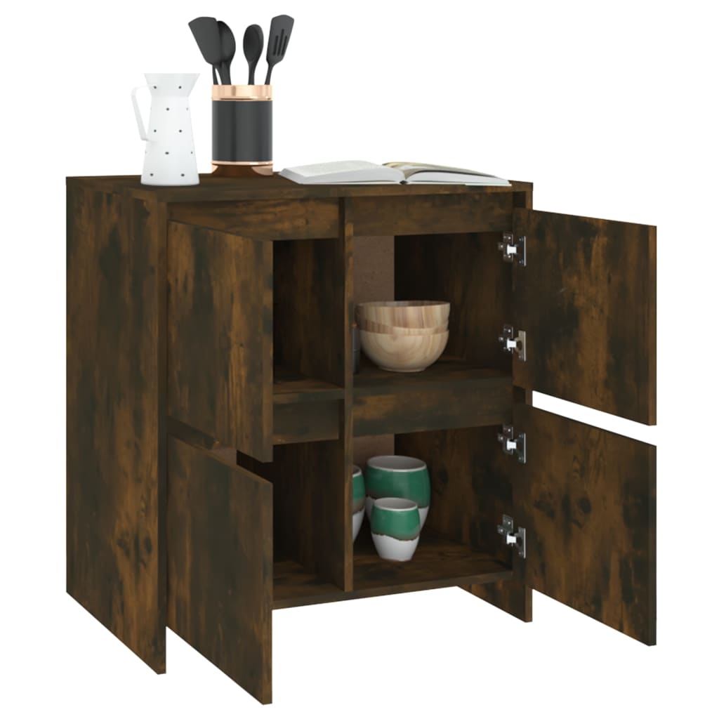 Buffets 2 pcs Chêne fumé 70x41x75 cm Bois d'ingénierie - XIOS