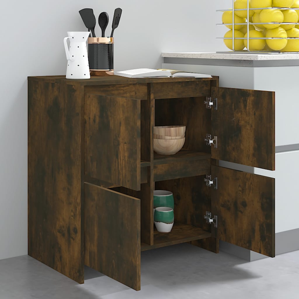 Buffets 2 pcs Chêne fumé 70x41x75 cm Bois d'ingénierie - XIOS