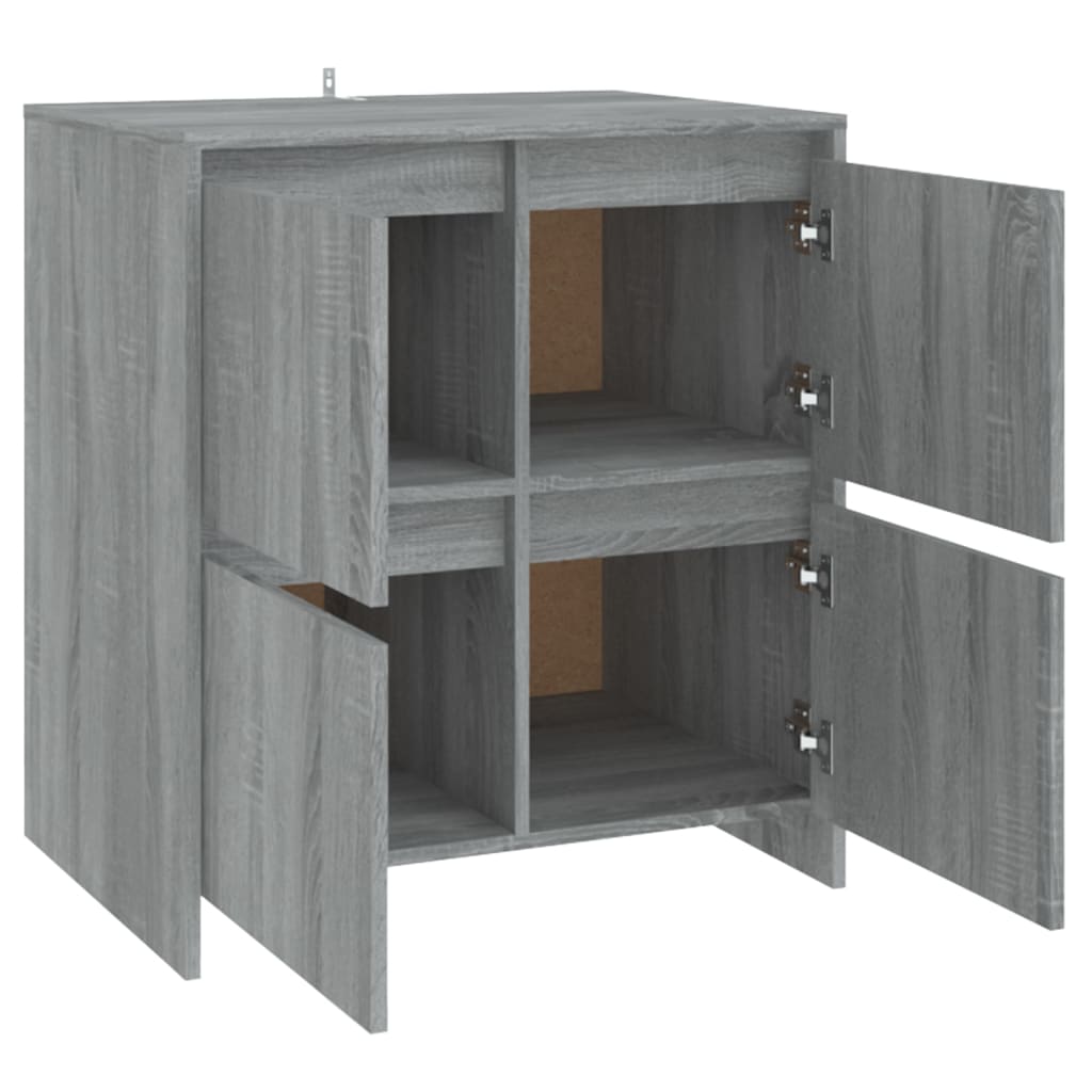 Buffets 2 pcs Sonoma gris 70x41x75 cm Bois d'ingénierie - XIOS