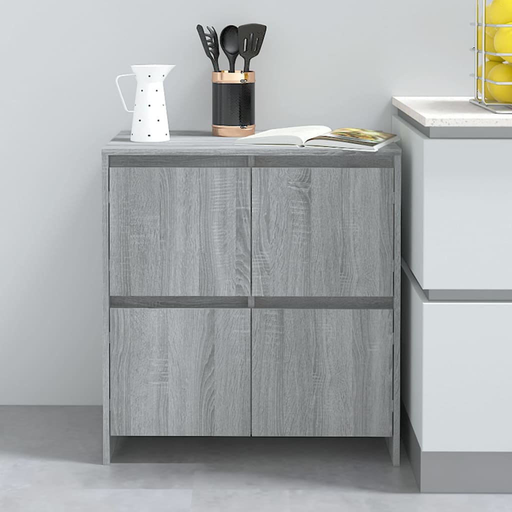Buffets 2 pcs Sonoma gris 70x41x75 cm Bois d'ingénierie - XIOS
