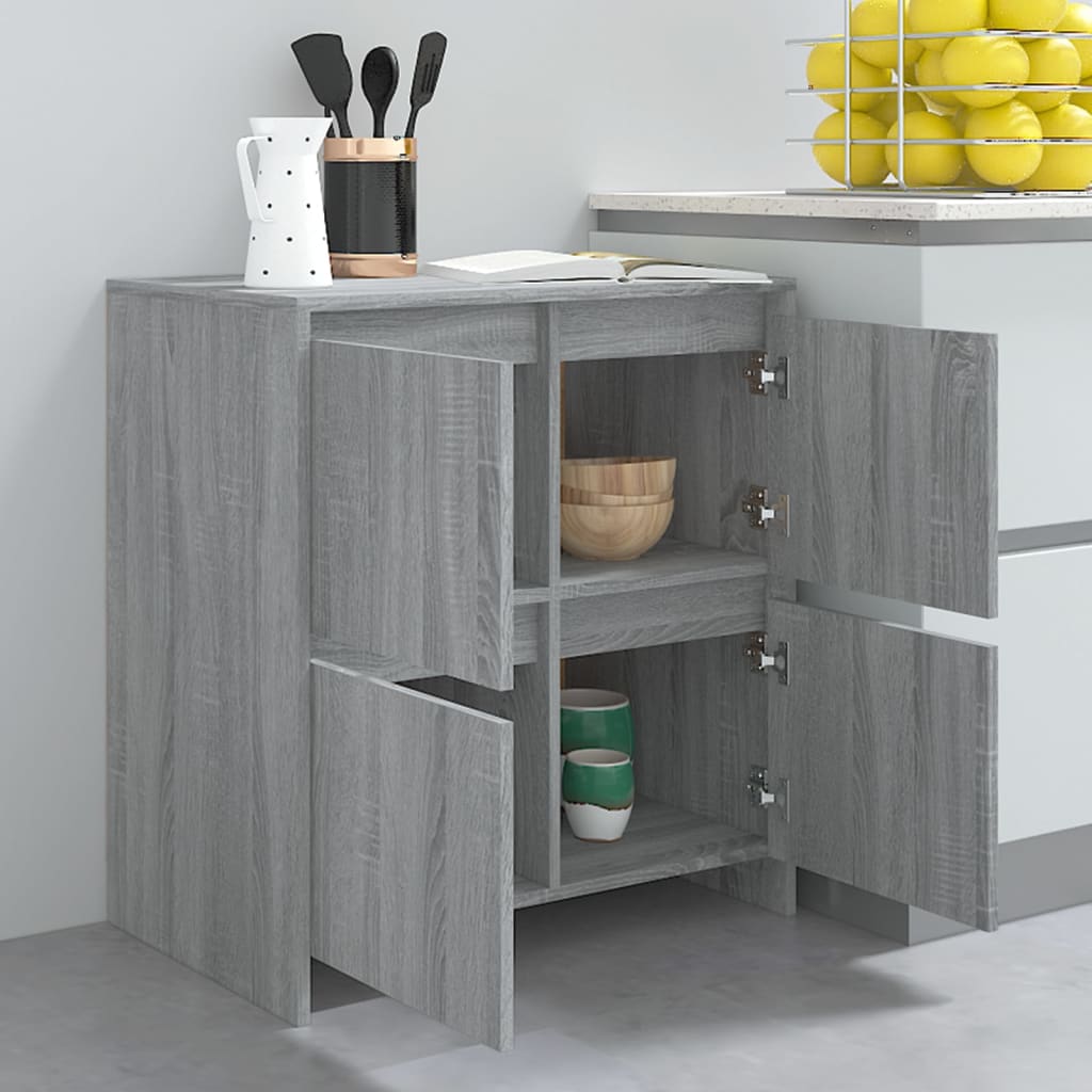 Buffets 2 pcs Sonoma gris 70x41x75 cm Bois d'ingénierie - XIOS