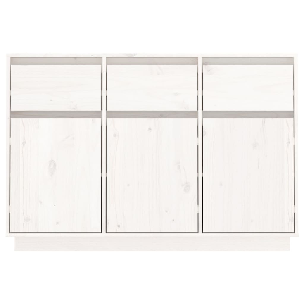 Buffet blanc 110x34x75 cm bois massif de pin - XIOS