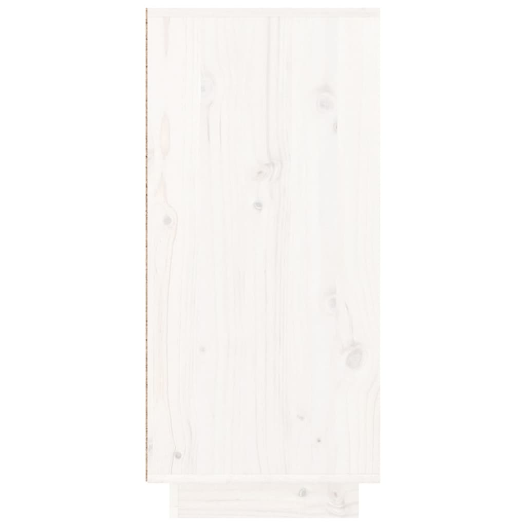 Buffet blanc 110x34x75 cm bois massif de pin - XIOS