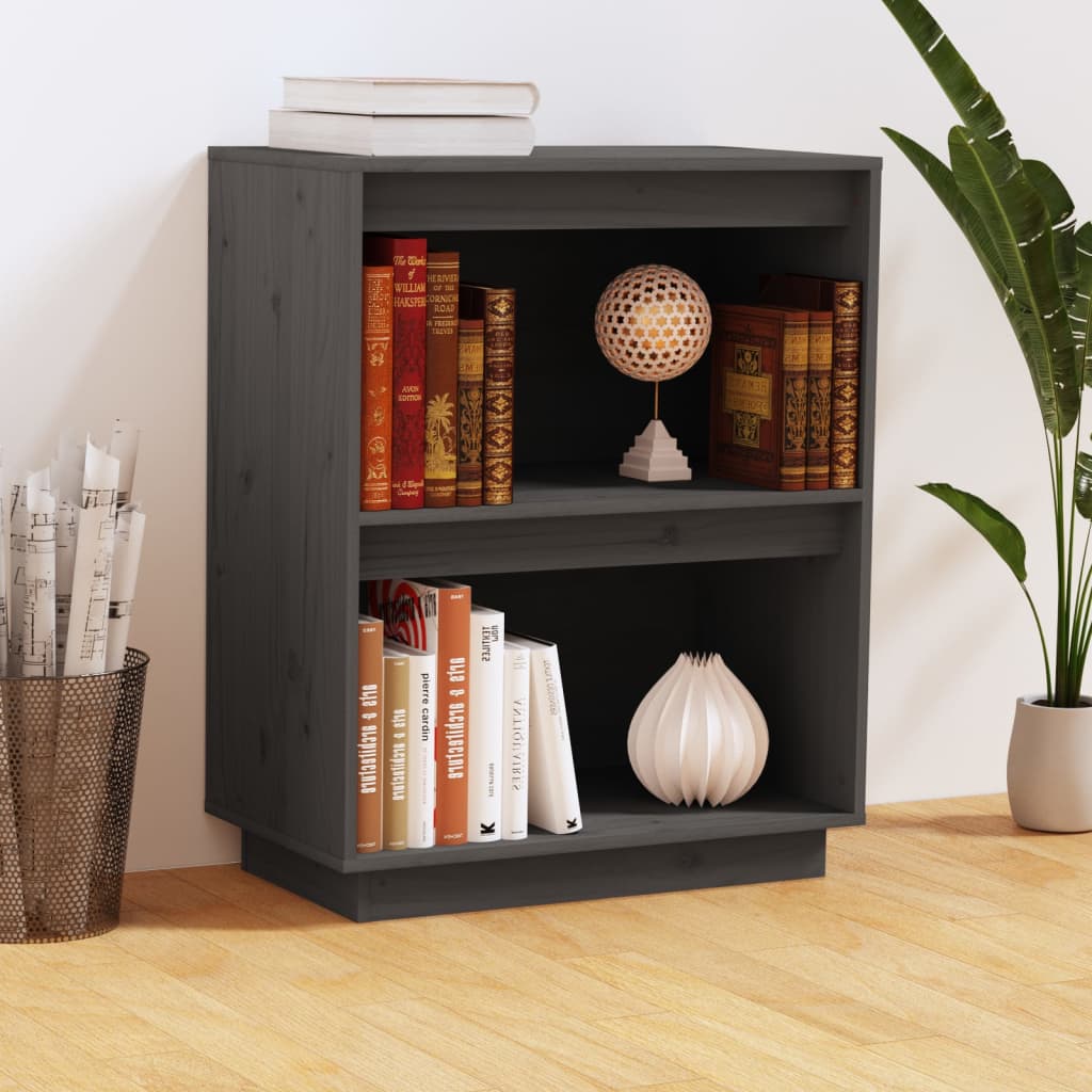 Armoire console Gris 60x34x75 cm Bois de pin solide - XIOS