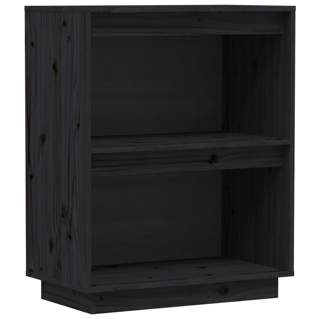 Armoire console Noir 60x34x75 cm Bois de pin solide - XIOS