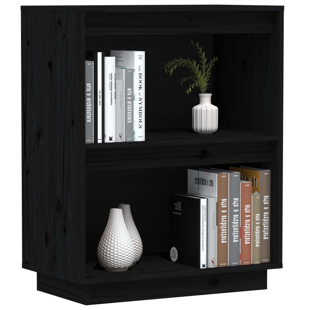 Armoire console Noir 60x34x75 cm Bois de pin solide - XIOS
