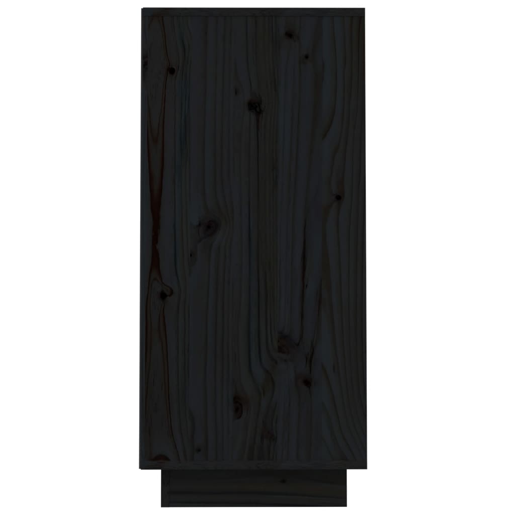 Armoire console Noir 60x34x75 cm Bois de pin solide - XIOS