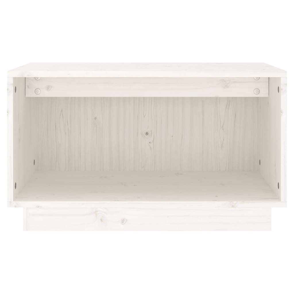 Meuble TV Blanc 60x35x35 cm Bois de pin massif - XIOS