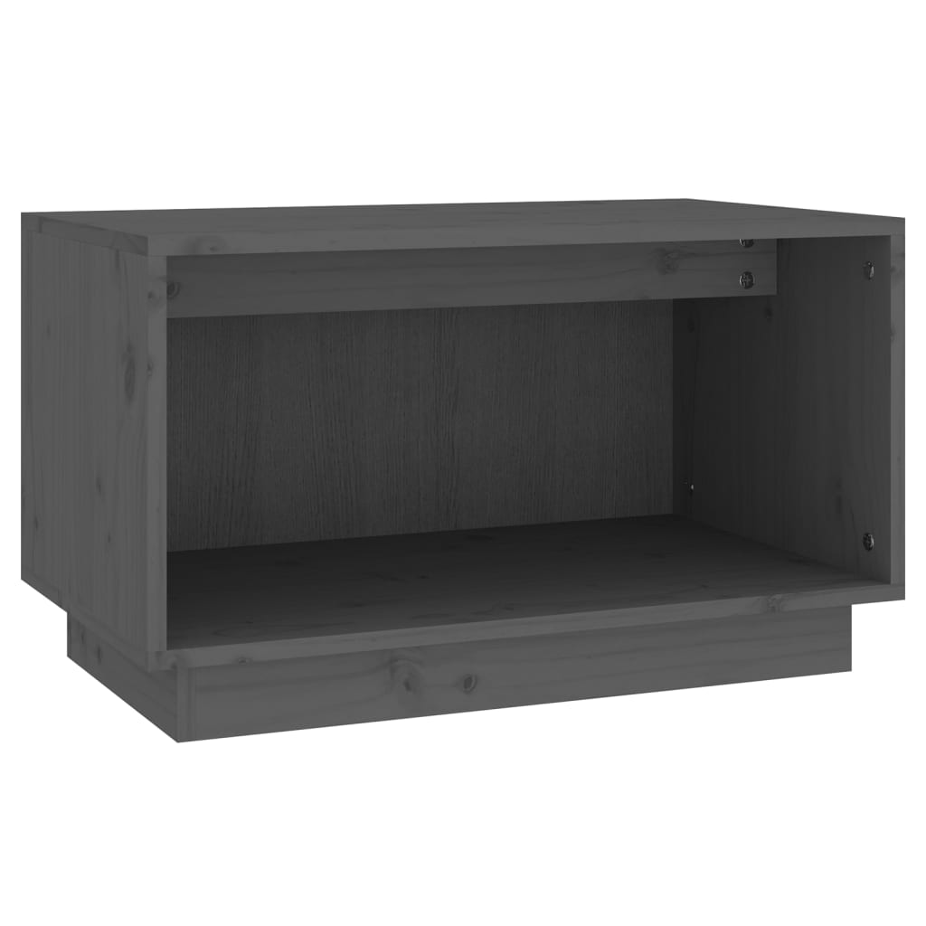 Meuble TV Gris 60x35x35 cm Bois de pin massif - XIOS