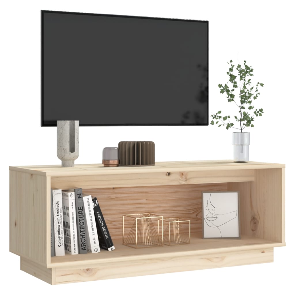 Meuble TV 90x35x35 cm Bois de pin massif - XIOS