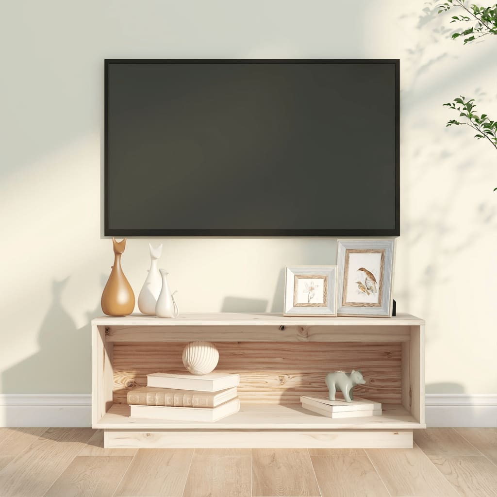 Meuble TV 90x35x35 cm Bois de pin massif - XIOS