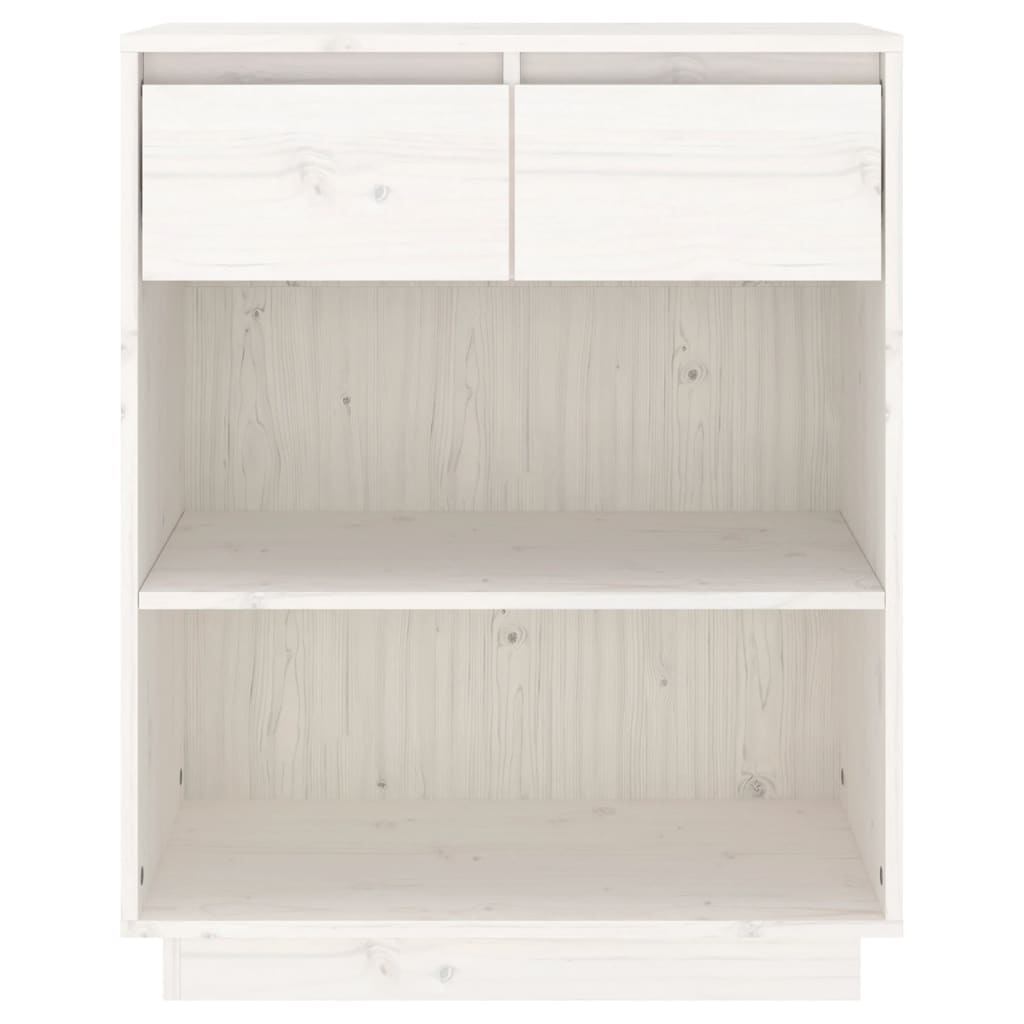 Armoire console Blanc 60x34x75 cm Bois de pin solide - XIOS
