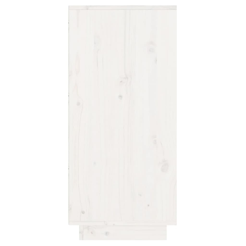 Armoire console Blanc 60x34x75 cm Bois de pin solide - XIOS