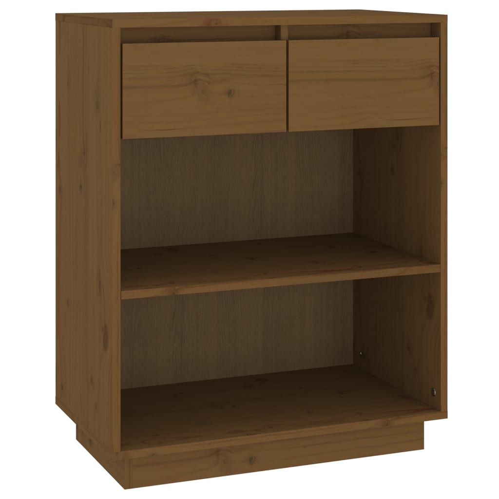 Armoire console Marron miel 60x34x75 cm Bois de pin solide - XIOS