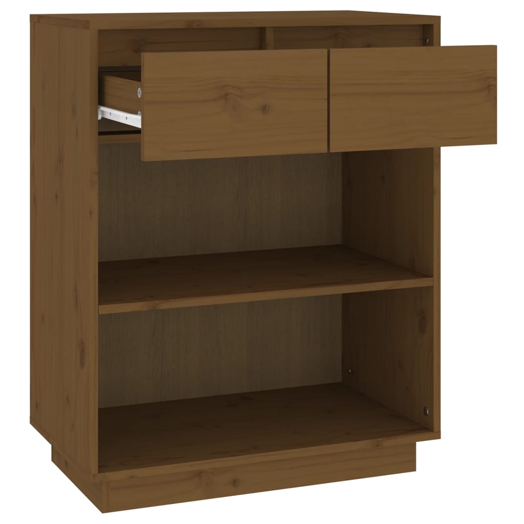 Armoire console Marron miel 60x34x75 cm Bois de pin solide - XIOS
