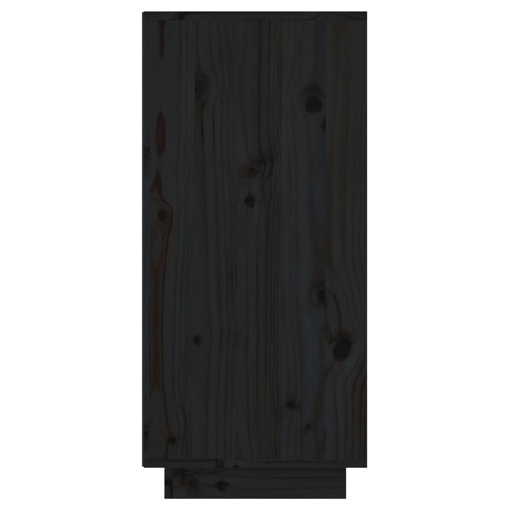 Armoire console Noir 60x34x75 cm Bois de pin solide - XIOS