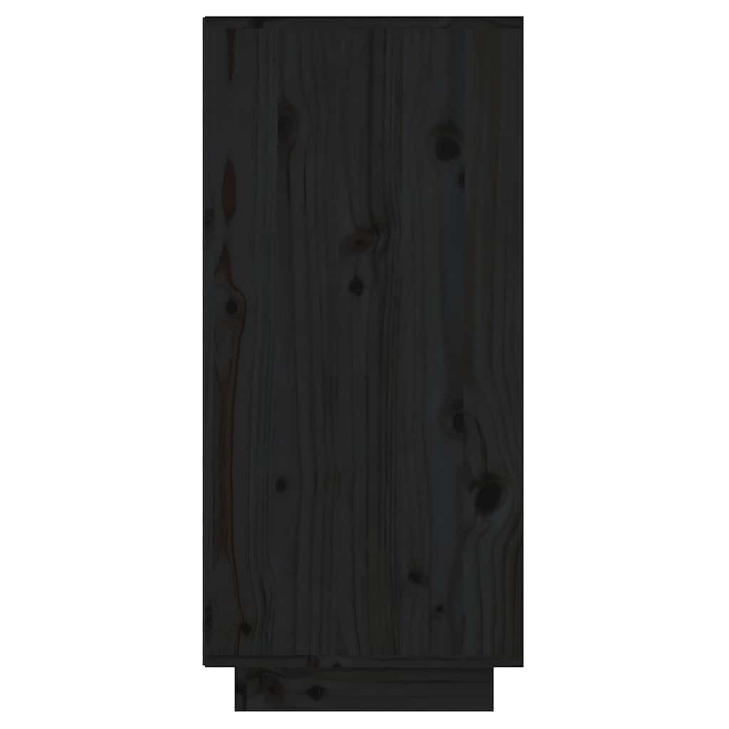 Armoire console Noir 60x34x75 cm Bois de pin solide - XIOS
