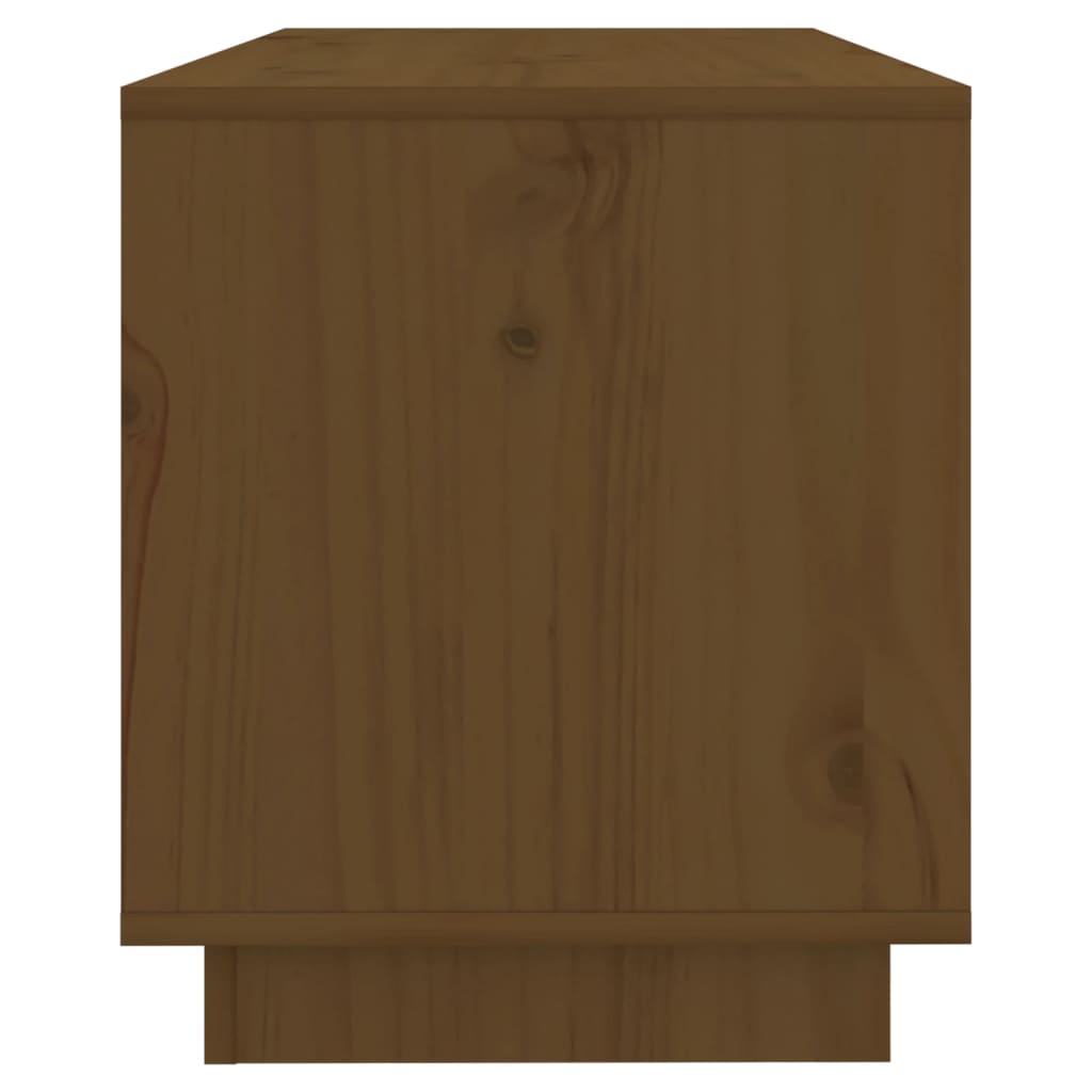 Meuble TV Marron miel 74x34x40 cm Bois de pin massif - XIOS