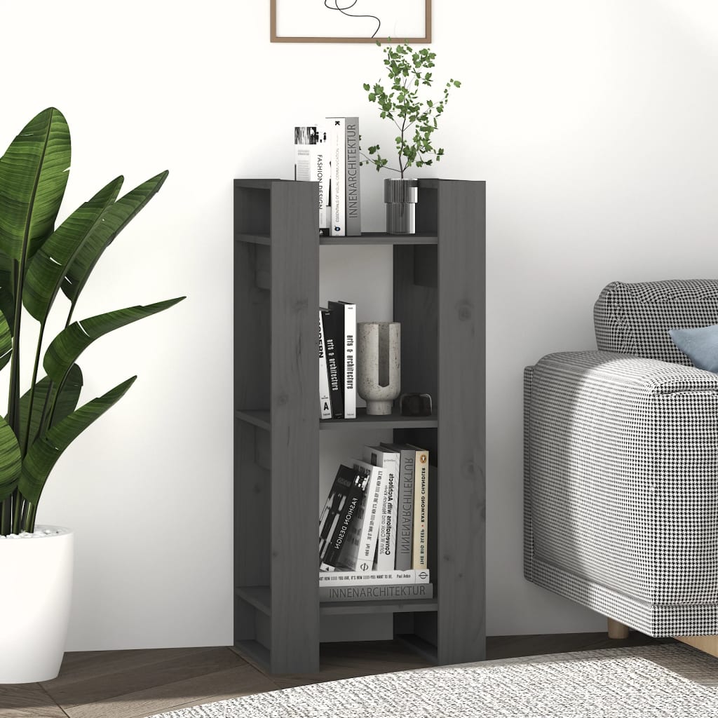Bibliothèque/Séparateur de pièce Gris 41x35x91 cm Pin solide - XIOS