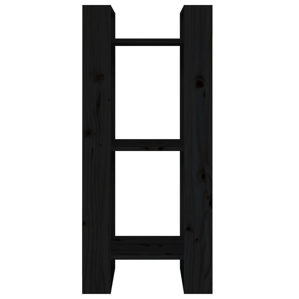 Bibliothèque/Séparateur de pièce Noir 41x35x91 cm Pin solide - XIOS