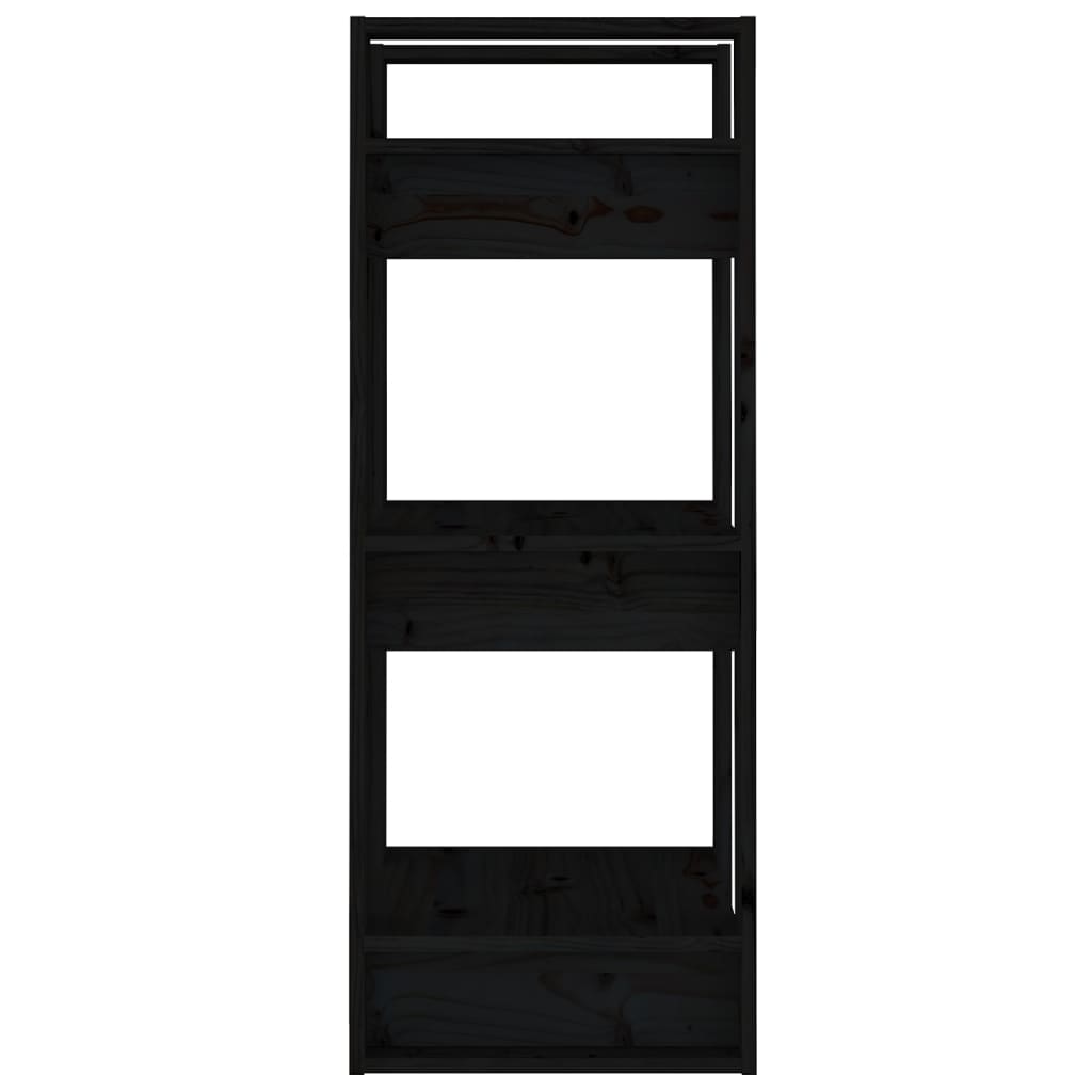 Bibliothèque/Séparateur de pièce Noir 41x35x91 cm Pin solide - XIOS