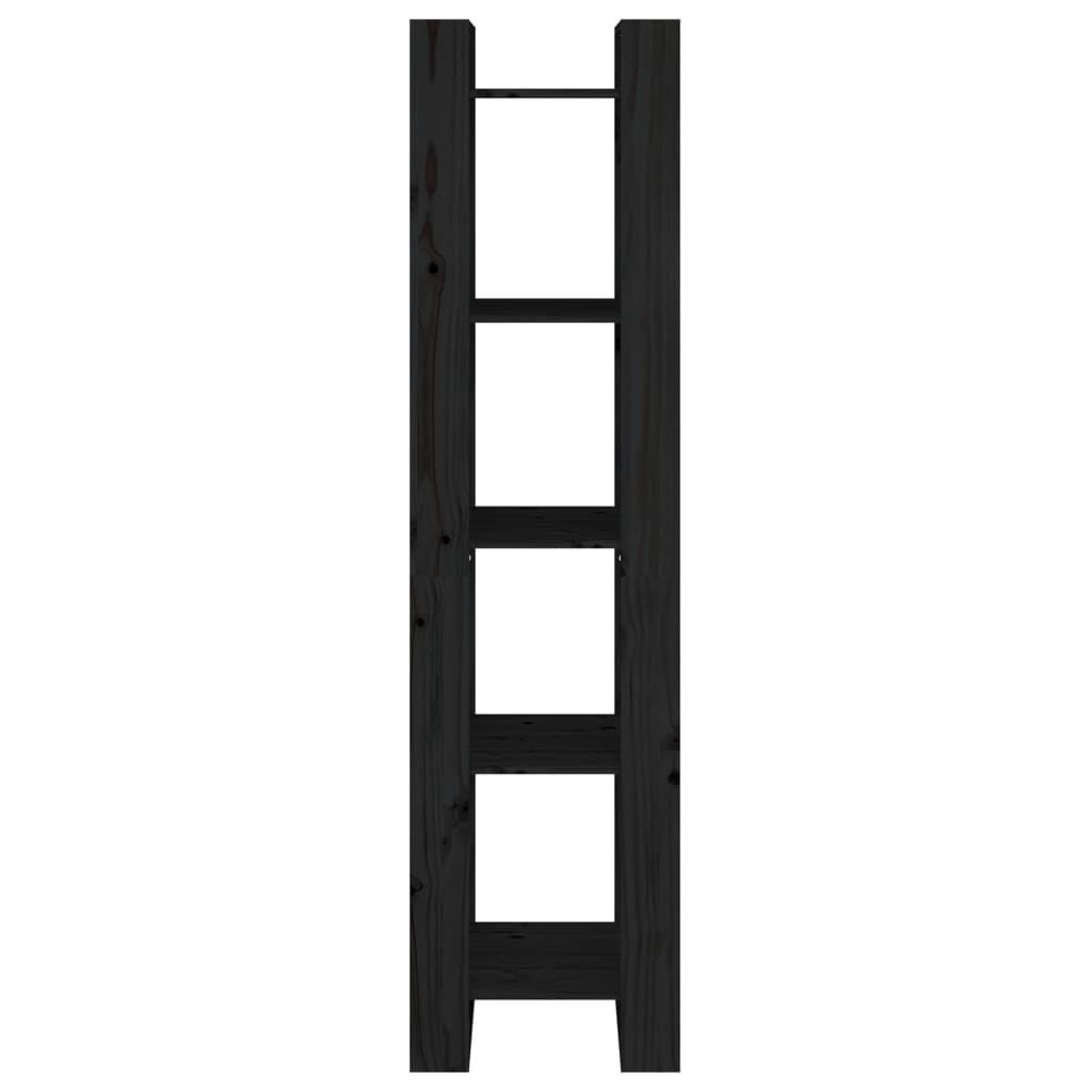 Bibliothèque/Séparateur de pièce Noir 41x35x160 cm Pin massif - XIOS