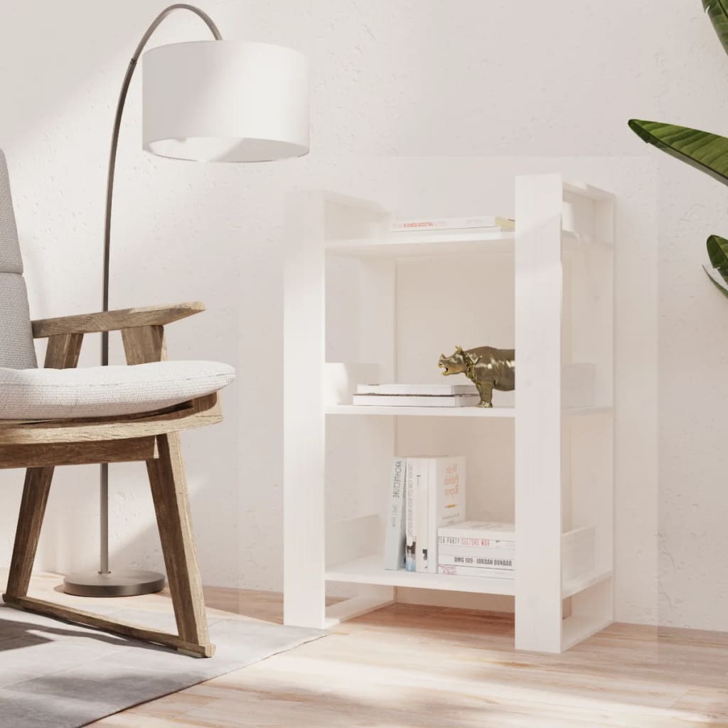 Bibliothèque/Séparateur de pièce Blanc 60x35x91 cm Bois de pin - XIOS