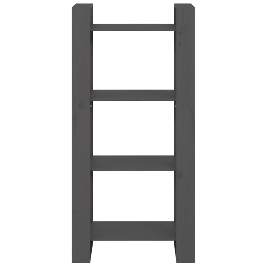 Bibliothèque/Séparateur de pièce Gris 60x35x125 cm Bois massif - XIOS