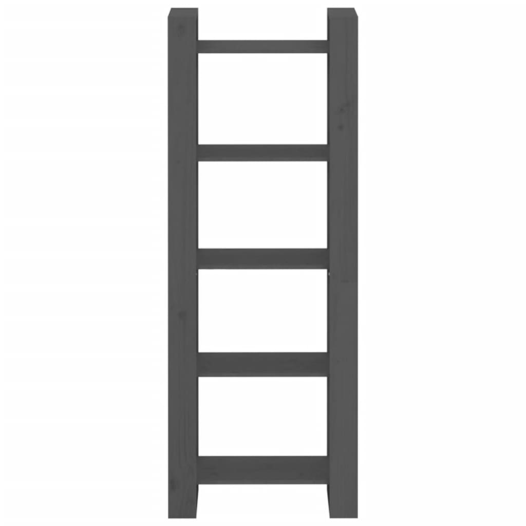 Bibliothèque/Séparateur de pièce Gris 60x35x160 cm Bois massif - XIOS