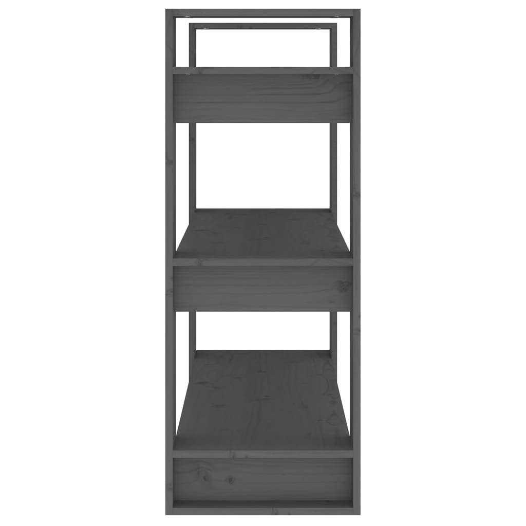 Bibliothèque/Séparateur de pièce Gris 80x35x91 cm Pin solide - XIOS