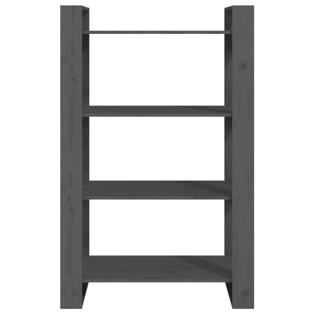 Bibliothèque/Séparateur de pièce Gris 80x35x125 cm Pin massif - XIOS