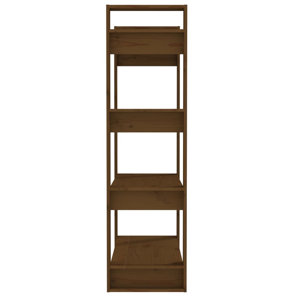 Bibliothèque/Cloison Marron miel 80x35x125 cm Bois massif - XIOS