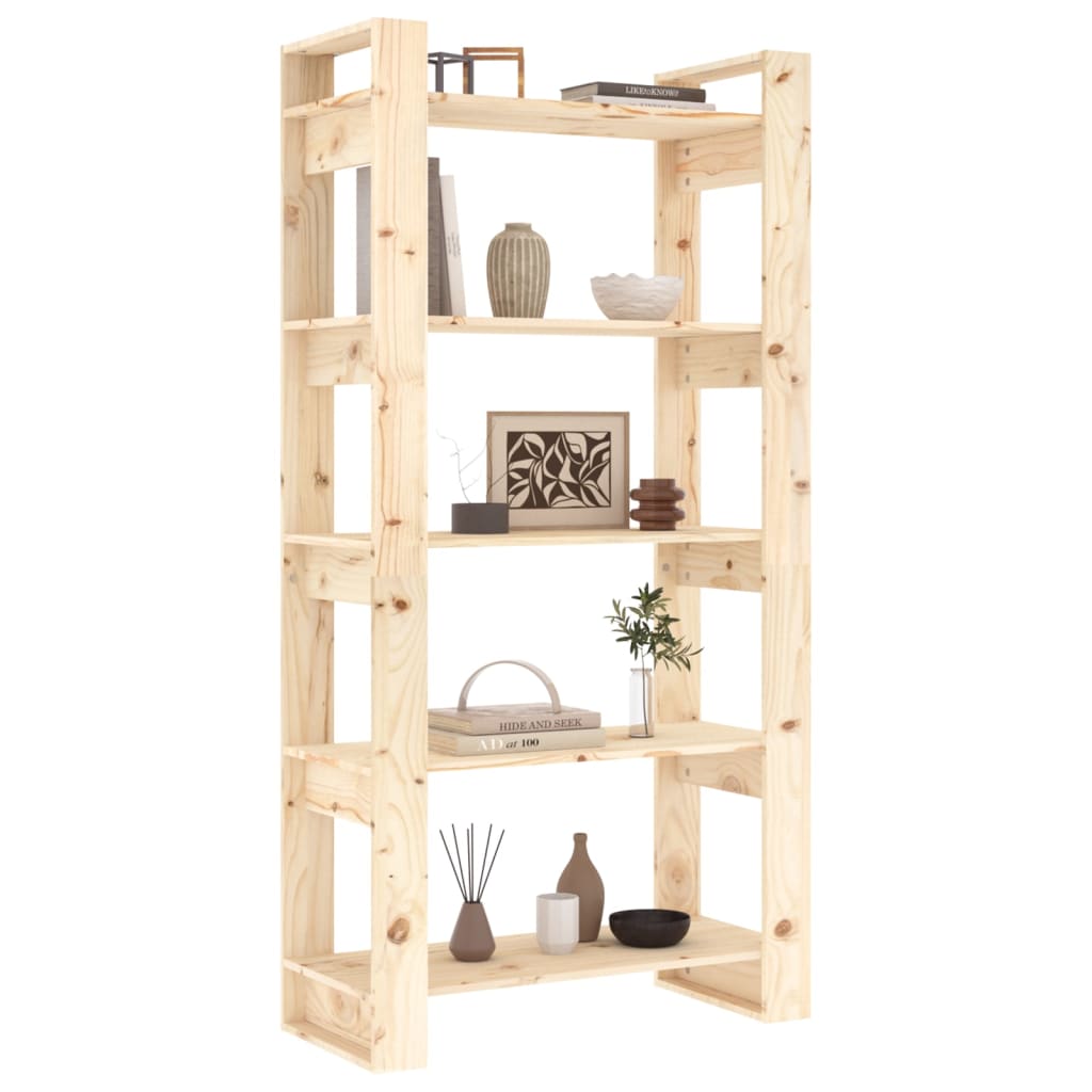 Bibliothèque/Séparateur de pièce 80x35x160 cm Bois massif - XIOS