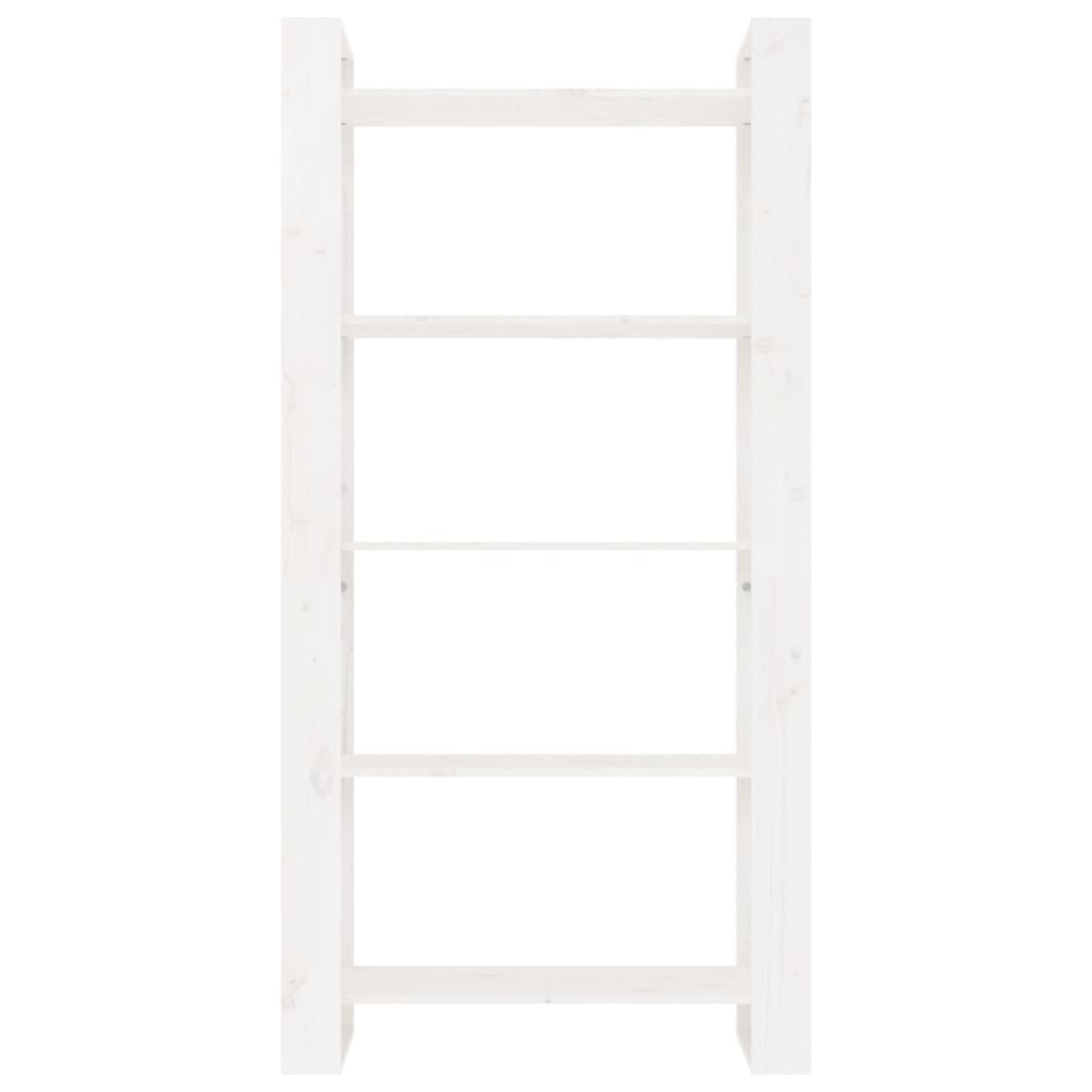 Bibliothèque/Séparateur de pièce Blanc 80x35x160 cm Bois massif - XIOS