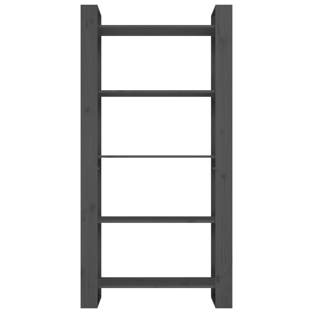 Bibliothèque/Séparateur de pièce Gris 80x35x160 cm Bois massif - XIOS