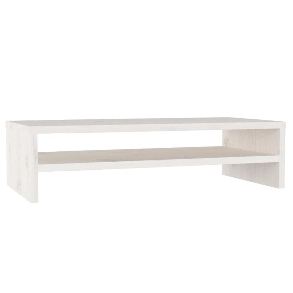 Support de moniteur Blanc 50x24x13 cm Bois de pin solide - XIOS
