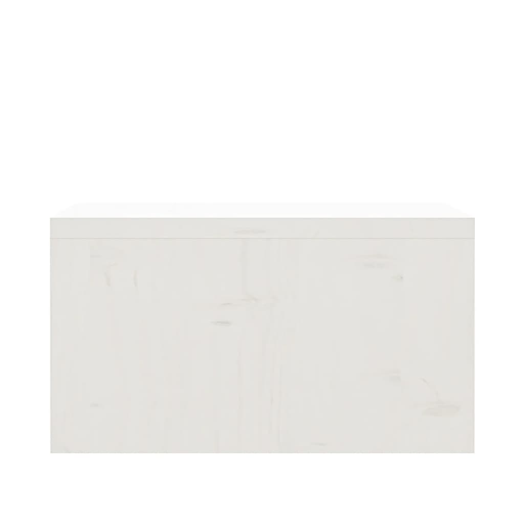 Support de moniteur Blanc 50x27x15 cm Bois de pin solide - XIOS