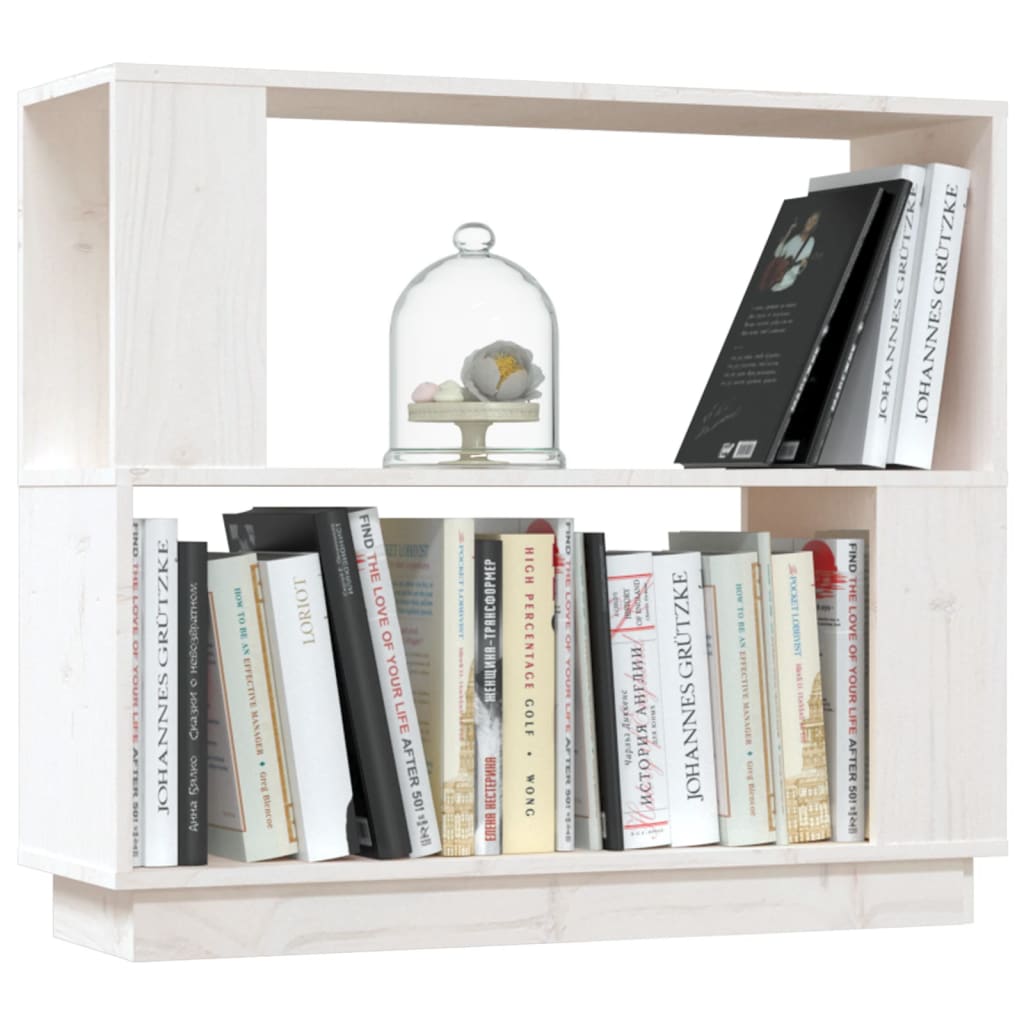 Bibliothèque/Séparateur de pièce Blanc 80x25x70 cm Pin solide - XIOS