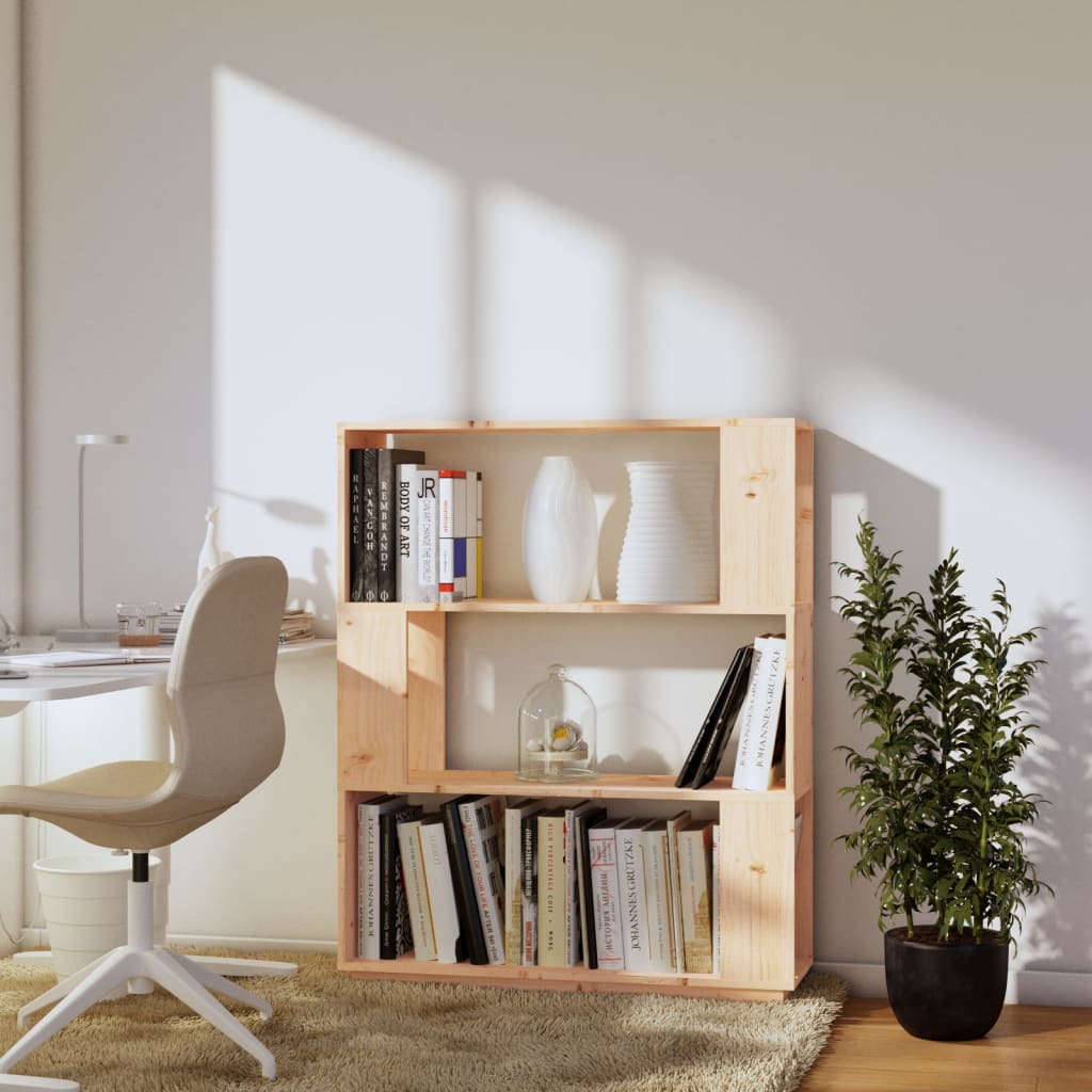 Bibliothèque/Séparateur de pièce 80x25x101 cm Pin solide - XIOS