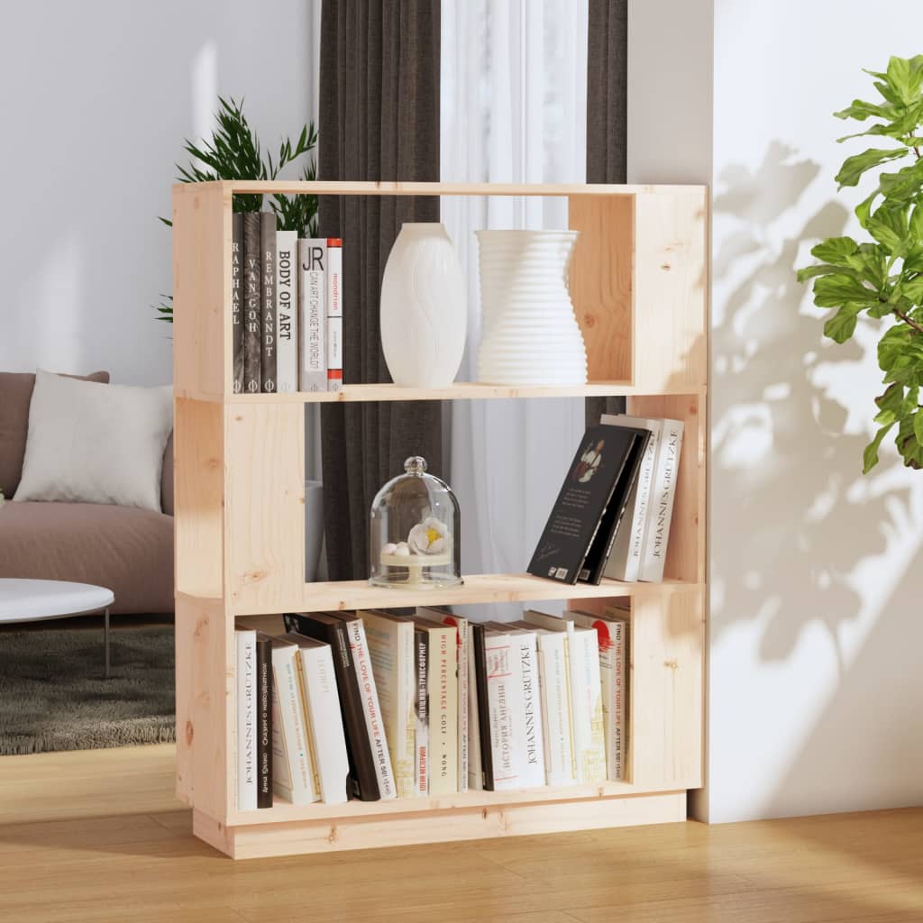 Bibliothèque/Séparateur de pièce 80x25x101 cm Pin solide - XIOS