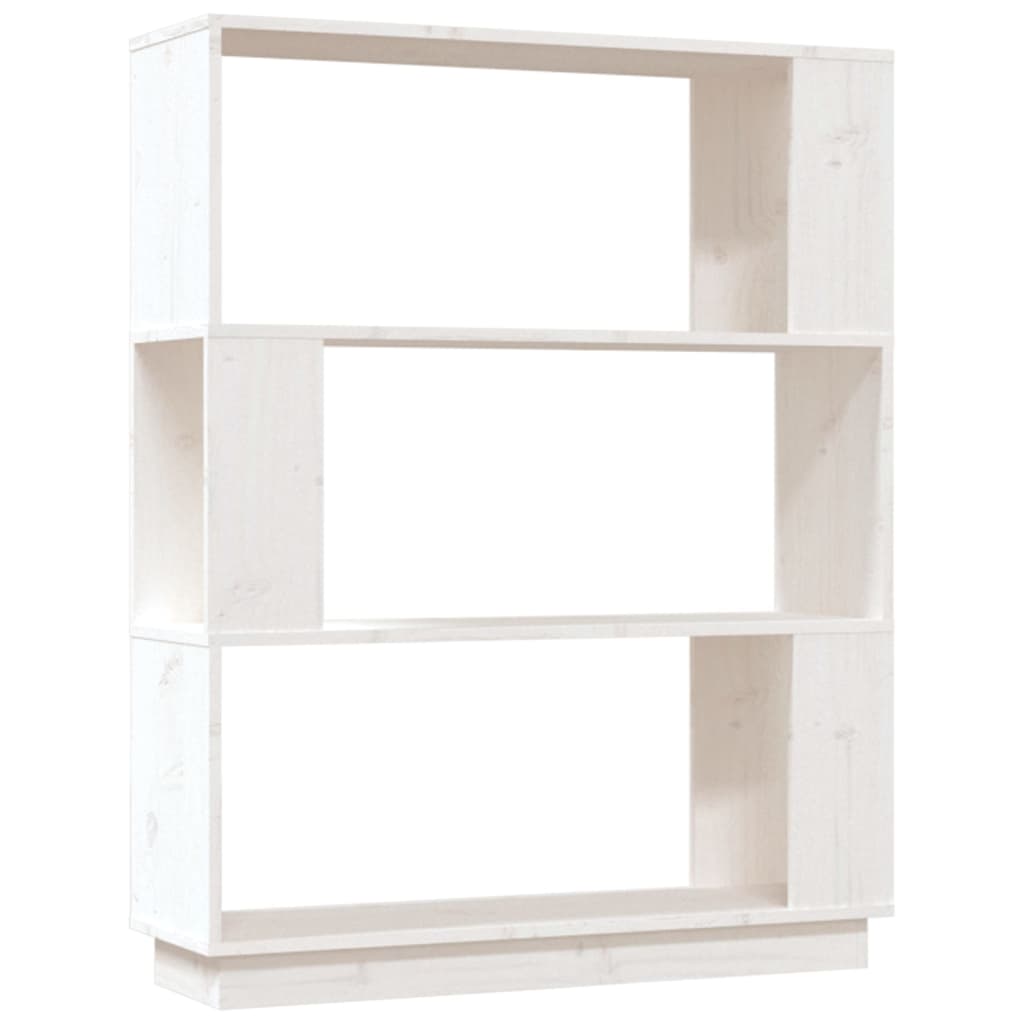 Bibliothèque/Séparateur de pièce Blanc 80x25x101 cm Pin massif - XIOS