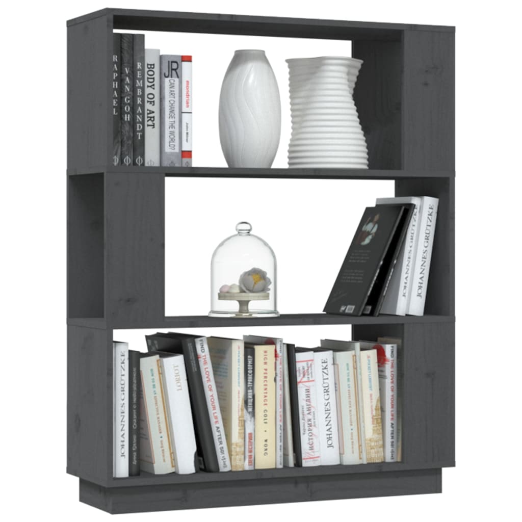 Bibliothèque/Séparateur de pièce Gris 80x25x101 cm Pin massif - XIOS