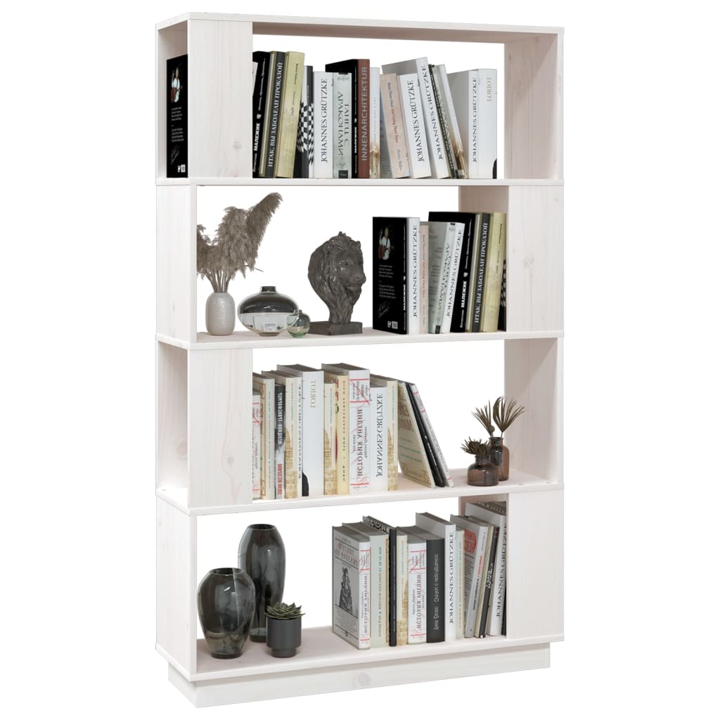 Bibliothèque/Séparateur de pièce Blanc 80x25x132 cm Pin massif - XIOS