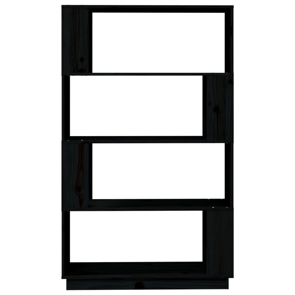 Bibliothèque/Séparateur de pièce Noir 80x25x132 cm Pin massif - XIOS