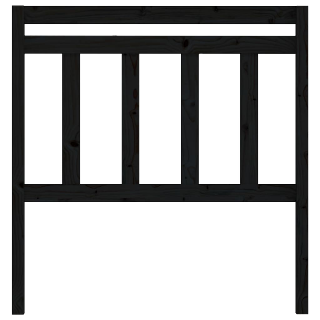 Tête de lit Noir 81x4x100 cm Bois massif de pin - XIOS