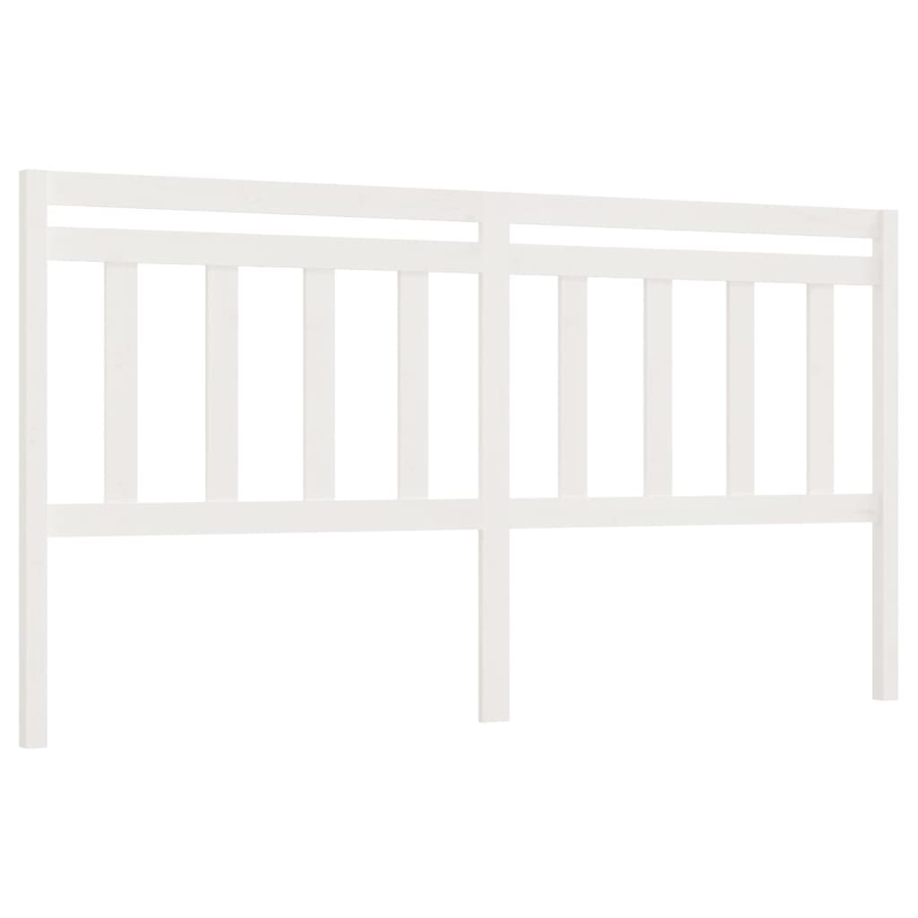 Tête de lit Blanc 206x4x100 cm Bois massif de pin - XIOS