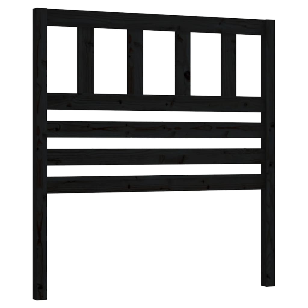 Tête de lit Noir 96x4x100 cm Bois massif de pin - XIOS