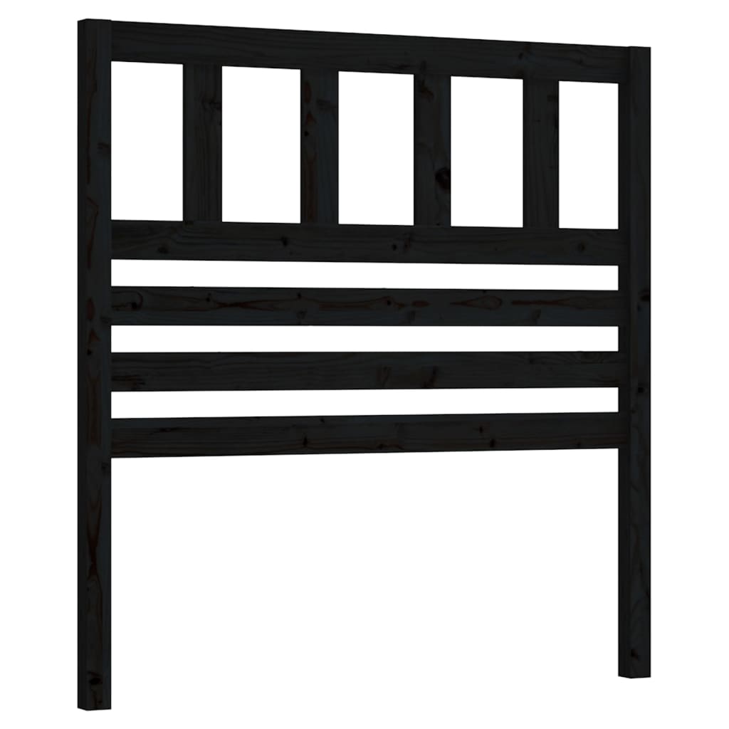 Tête de lit Noir 106x4x100 cm Bois massif de pin - XIOS