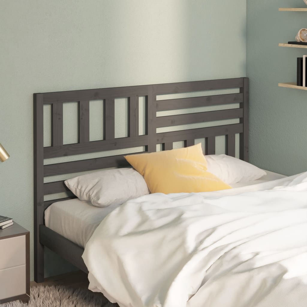 Tête de lit Gris 156x4x100 cm Bois massif de pin - XIOS