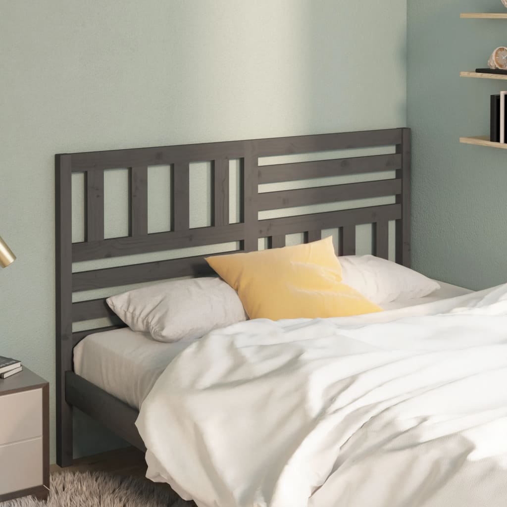 Tête de lit Gris 166x4x100 cm Bois massif de pin - XIOS